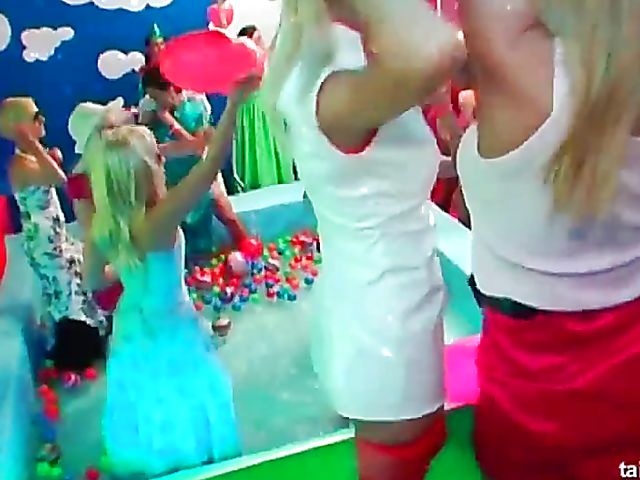 Party babes flashing boobs in the club