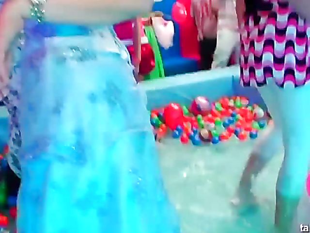 Party babes flashing boobs in the club