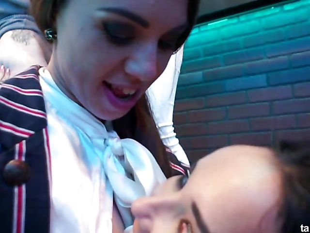 Outstanding lesbian party in the club