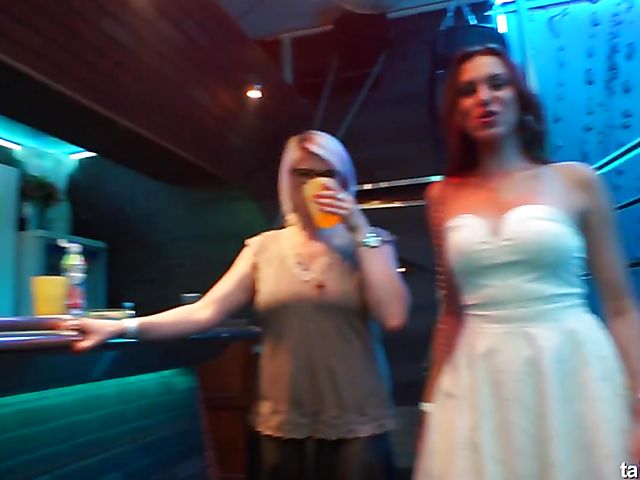 Outstanding lesbian party in the club