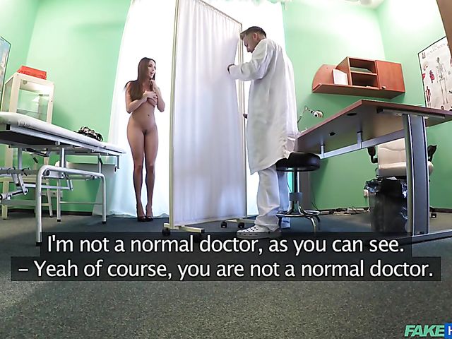 Anissa Kate titty fucks a fake doctor
