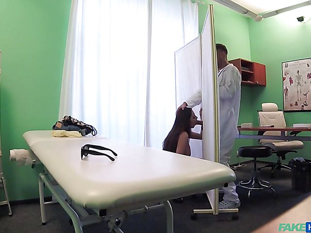 Anissa Kate titty fucks a fake doctor
