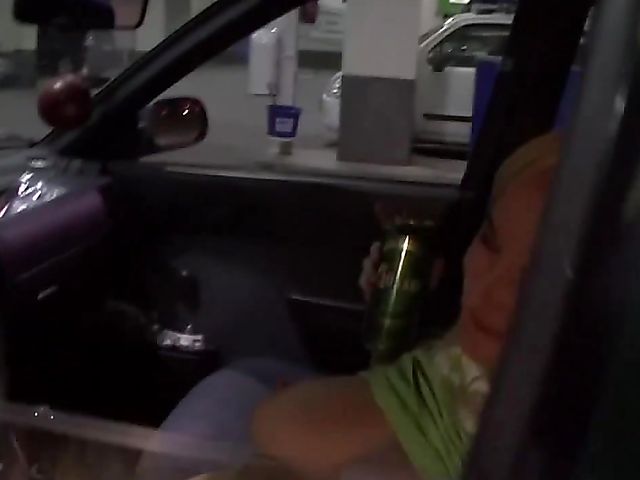 Drunk MILF gets anal at the petrol station