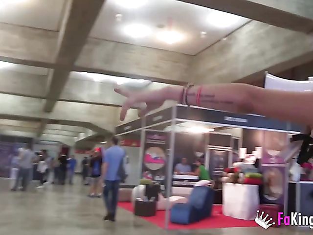 Real public blowjob in a gloryhole