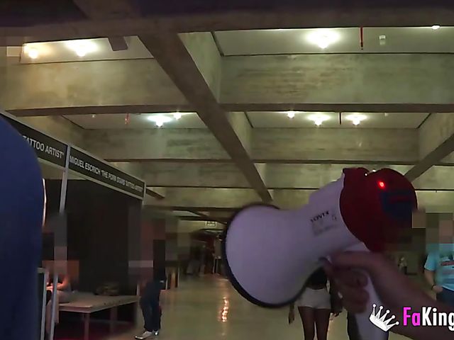 Real public blowjob in a gloryhole