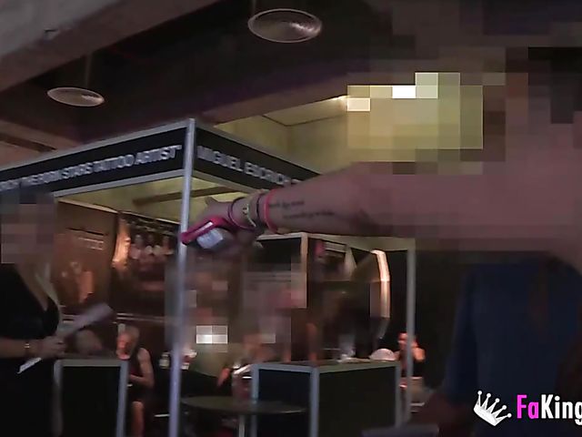 Real public blowjob in a gloryhole