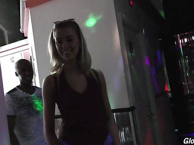 Gloryhole interracial fun with teen Haley Reed