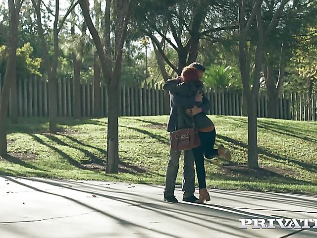 British redhead Ella Hughes enjoys the cock