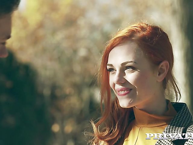 British redhead Ella Hughes enjoys the cock