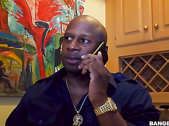 Big booty blonde AJ Applegate has sneaky sex with a black robber