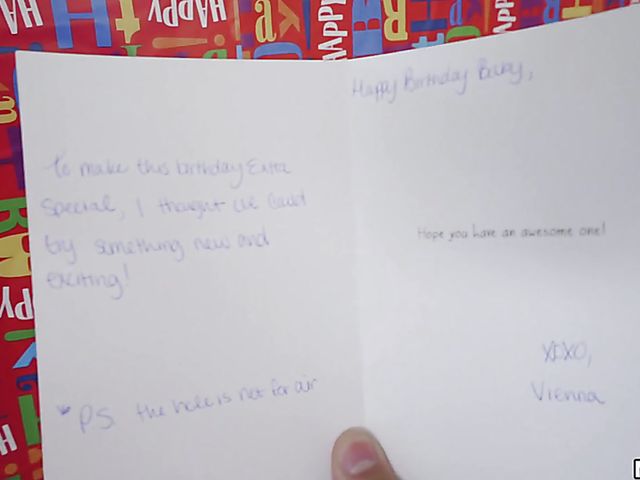 Gloryhole surprise on his birthday from anal loving Vienna Black