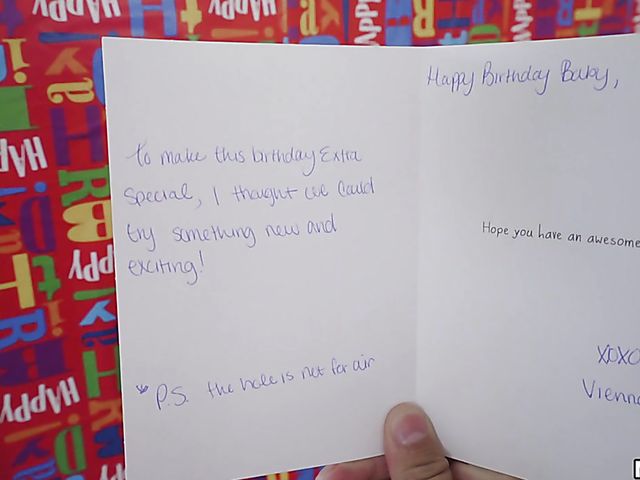 Gloryhole surprise on his birthday from anal loving Vienna Black