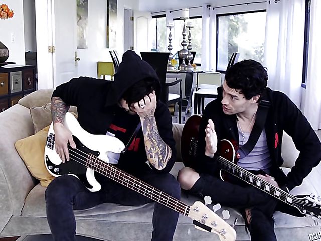 Big tit MILF Nina Elle gets tag teamed with her mask on