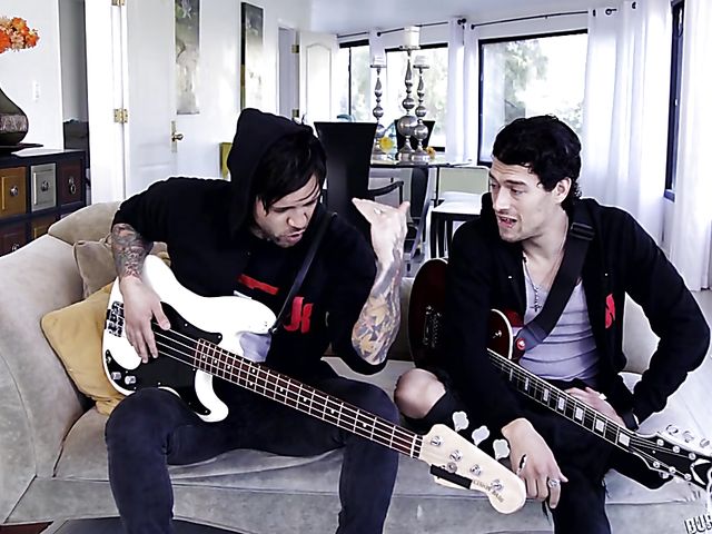 Big tit MILF Nina Elle gets tag teamed with her mask on