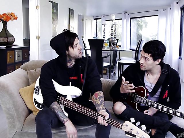 Big tit MILF Nina Elle gets tag teamed with her mask on