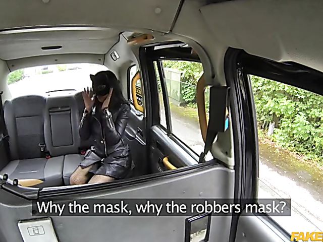 Fake Taxi creampie for Masked Maya