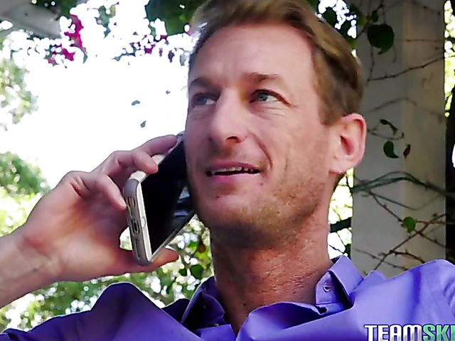 Hot babysitter Paris Cummings gets facialized