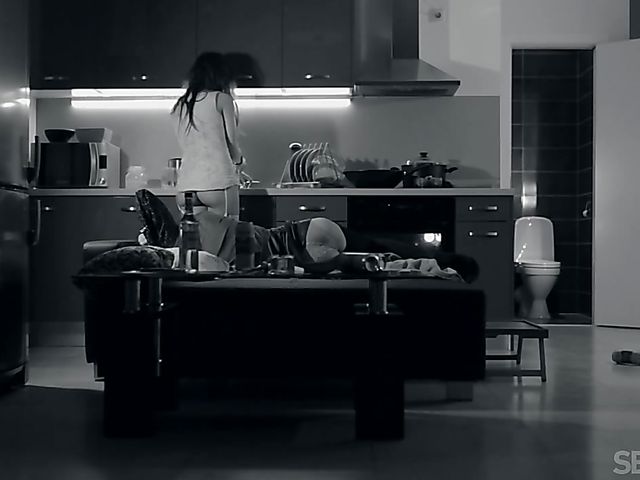 Hairy pussy masturbation in the morning after