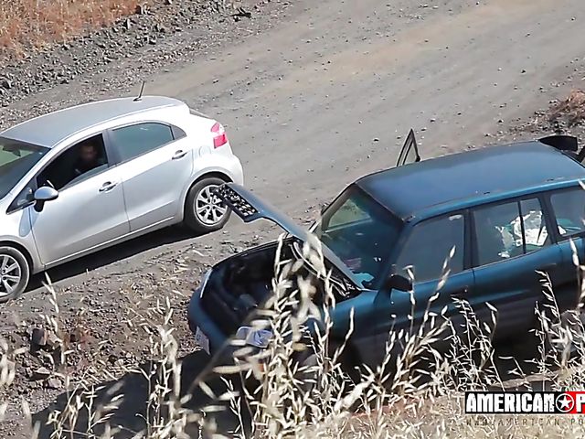 Outdoor ass licking and pussy drilling with Ella Nova