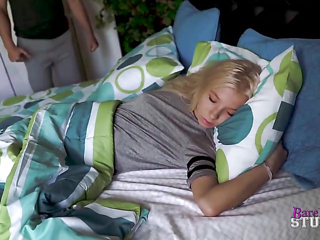 Sleeping teen Kenzie Reeves gets her pussy penetrated