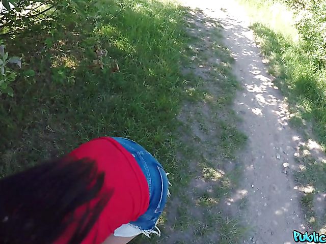 Public blowjob and fucking with teen Rebecca Volpetti