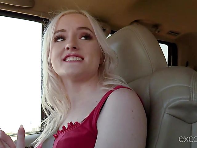 Car blowjob and sex in bed with blond girl Skye