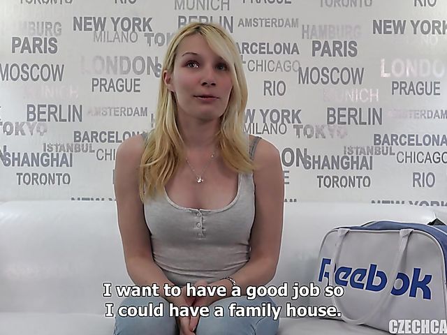 Shy Czech teen Michaela takes a dick