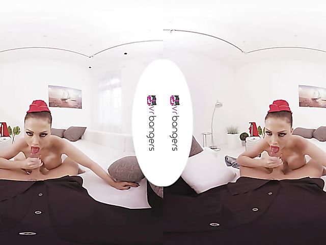 Busty stewardess Aletta Ocean POV fucking in VR