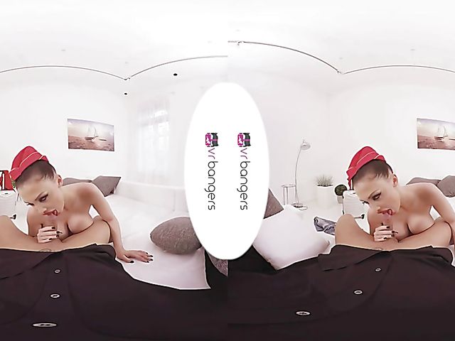 Busty stewardess Aletta Ocean POV fucking in VR