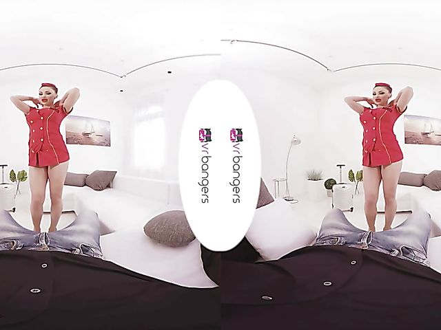 Busty stewardess Aletta Ocean POV fucking in VR