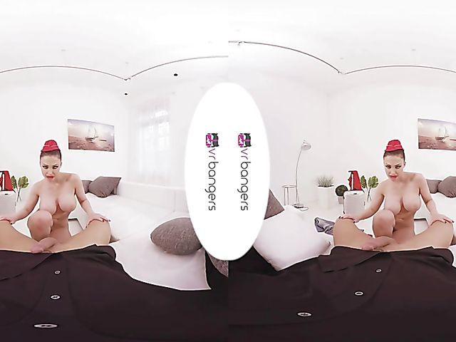 Busty stewardess Aletta Ocean POV fucking in VR