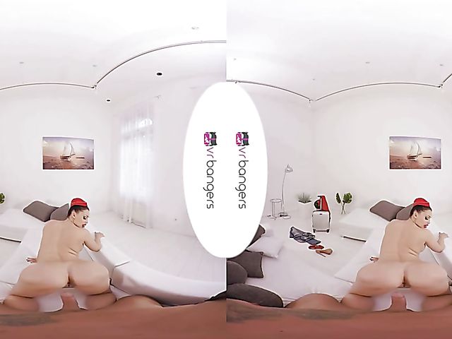 Busty stewardess Aletta Ocean POV fucking in VR