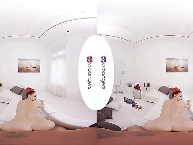 Busty stewardess Aletta Ocean POV fucking in VR