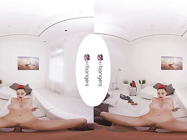 Busty stewardess Aletta Ocean POV fucking in VR
