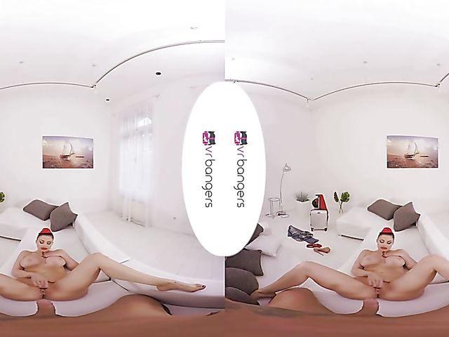 Busty stewardess Aletta Ocean POV fucking in VR