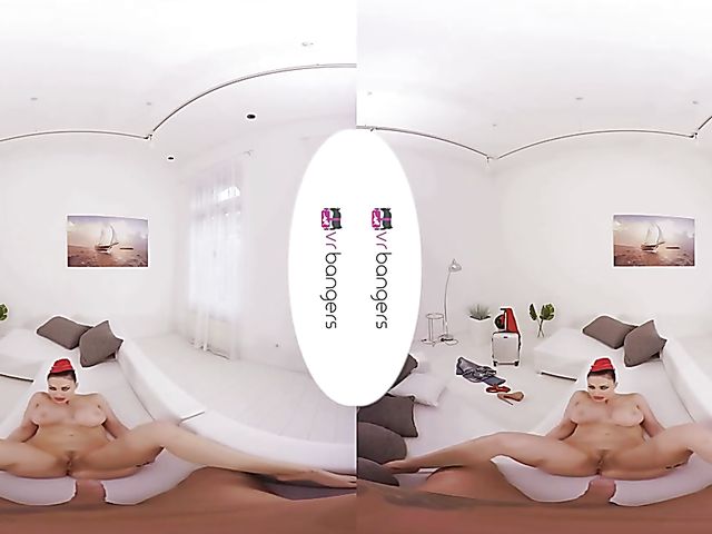 Busty stewardess Aletta Ocean POV fucking in VR