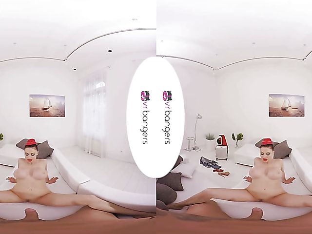 Busty stewardess Aletta Ocean POV fucking in VR