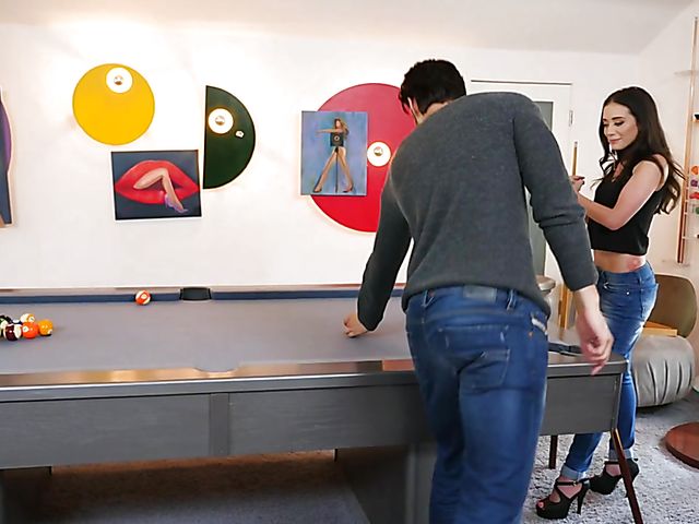 Small tits brunette Gia Paige playing and fucking