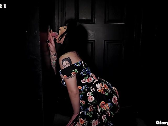 Phoebe - Goth blowjob through the wall