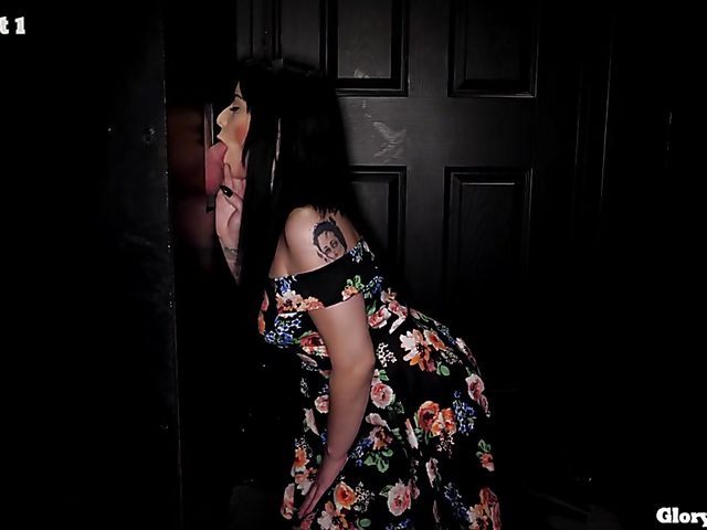 Phoebe - Goth blowjob through the wall