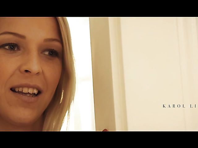 Hot sex in the bedroom with euro blonde Karol Lilien