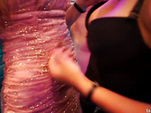 Club orgy with horny as hell disco girls