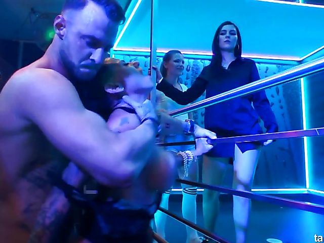 Hardcore orgy party in the nightclub