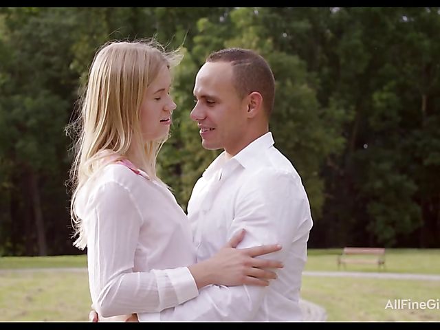 Ass fuck in the park with super cute Violette