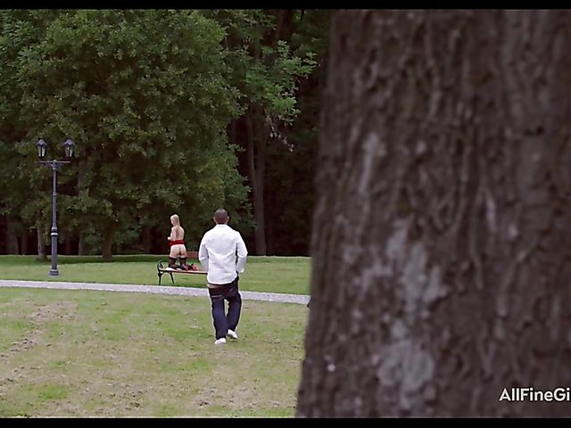 Ass fuck in the park with super cute Violette