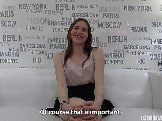 Czech teen Anna posing naked and fucking