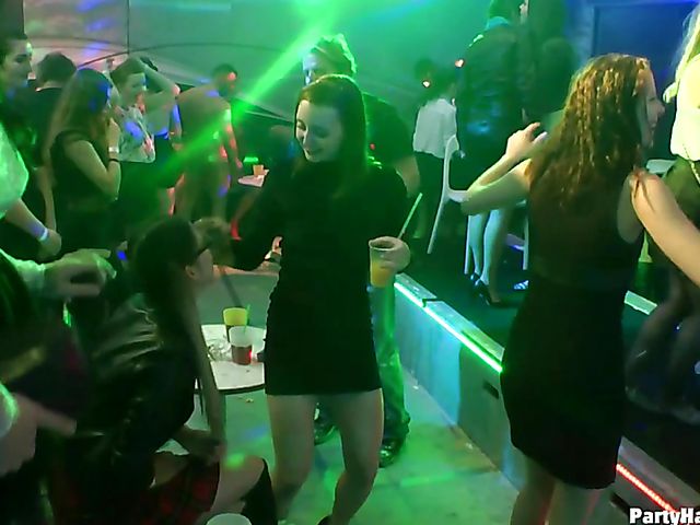 Party hardcore in the club with drunk whores