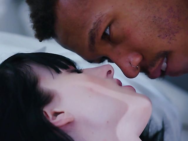 Pale brunette Alex Harper takes a black one in the ass