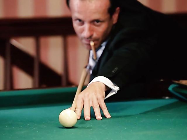 Stunning redhead Kattie Gold plays pool and gets pounded hard