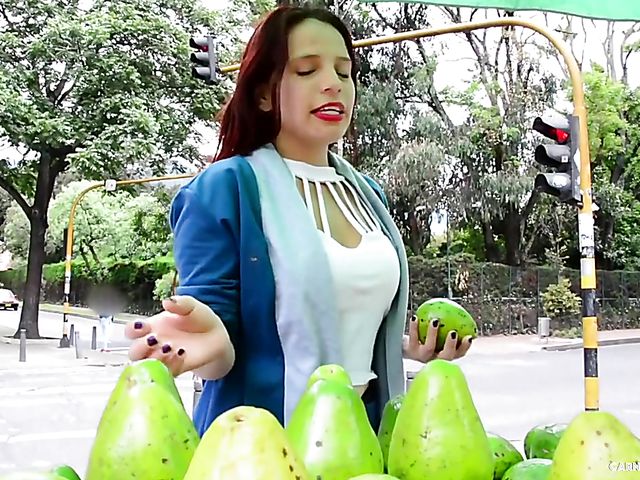 Amateur latina redhead handles a black dick